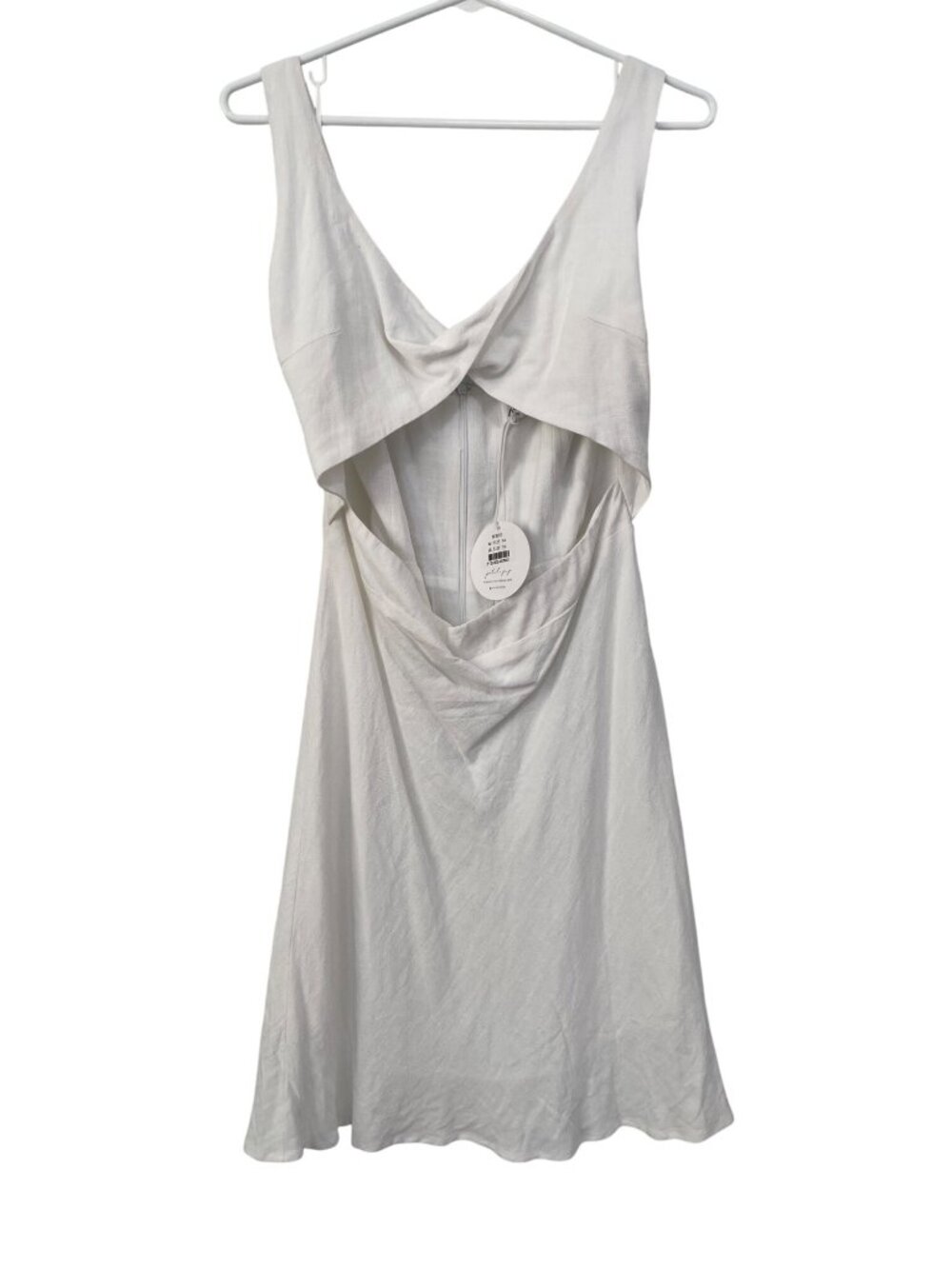 Petal + Pup Apollo Midi Dress Size 10 Cutout Sleeveless White Elegant Party NEW - Picture 3 of 13